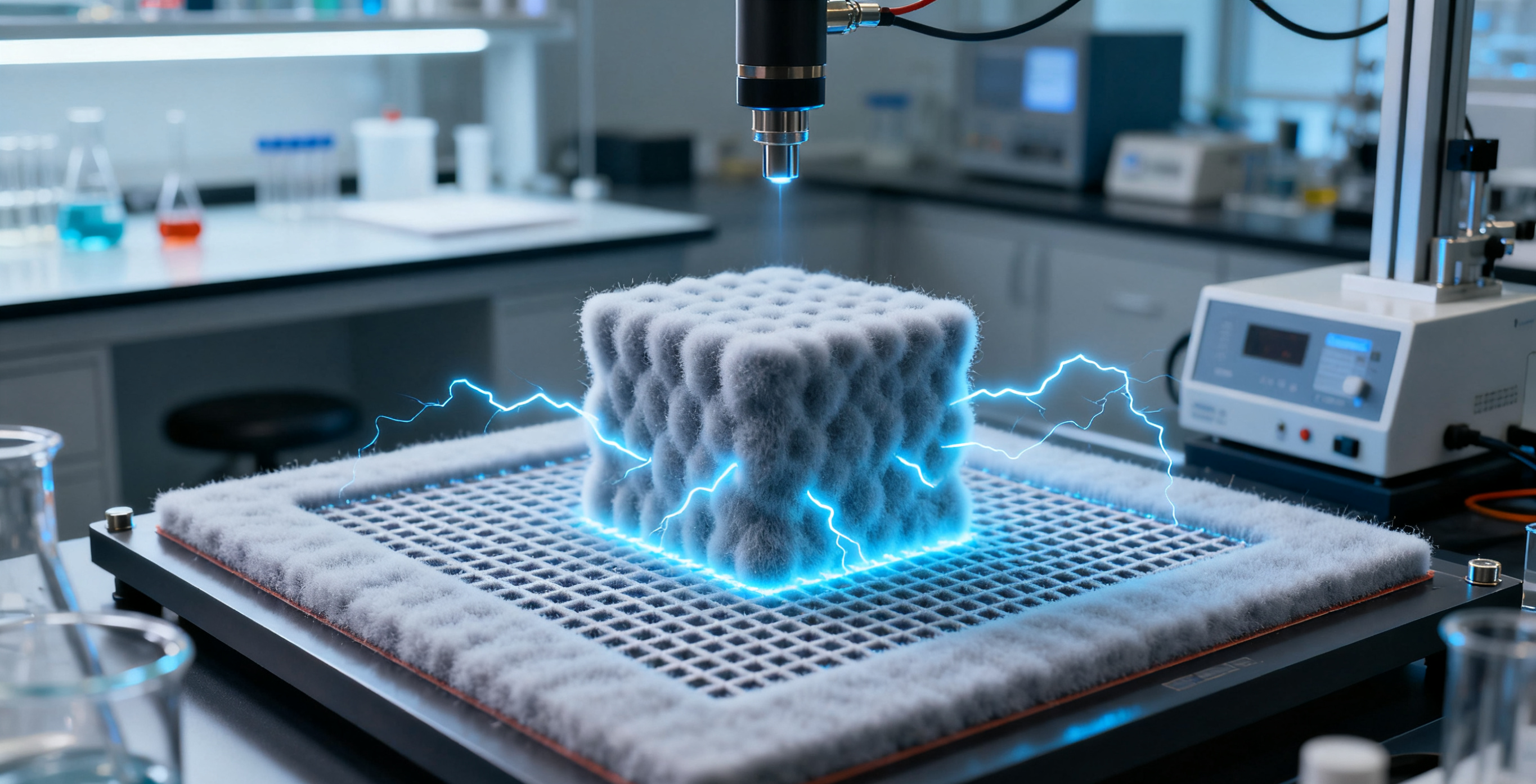 高压静电植绒的新型应用领域——三维电极